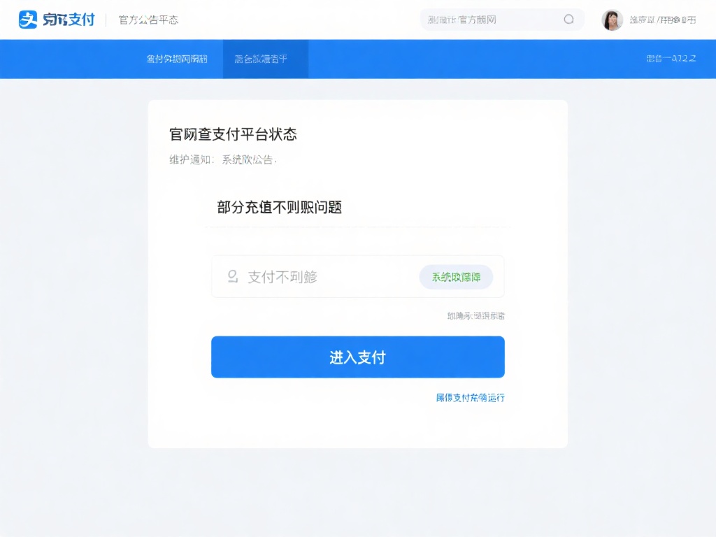 首先，我们需要检查支付平台的状态。部分充值不到账的