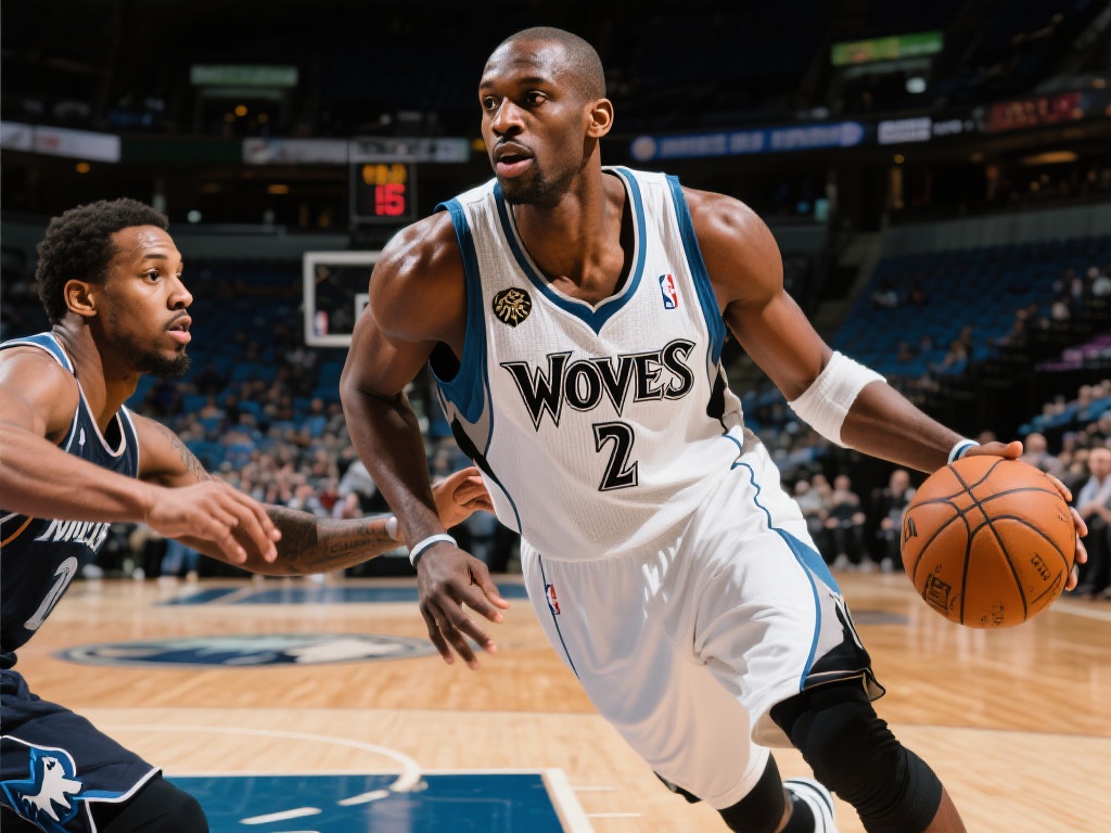 在明尼苏达森林狼，加内特被称为“狼王”，他用卓越的